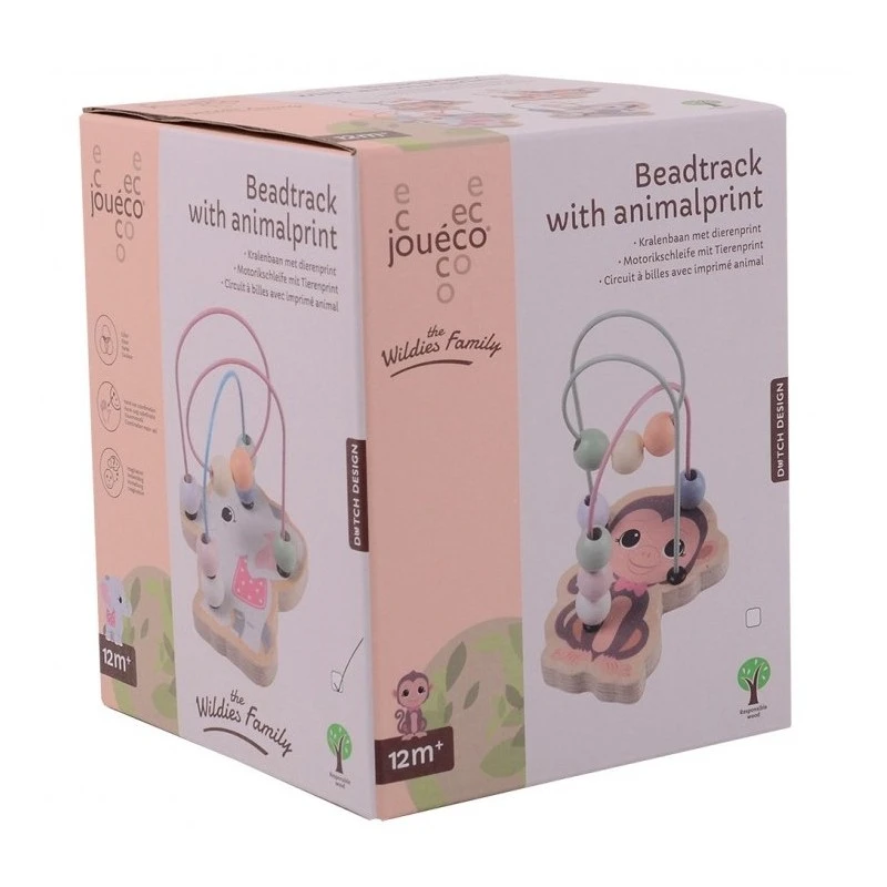 Лабиринт с дървени мъниста Joueco, The Wildies Family, Слонче